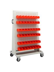 Magazijnbakken Trolley met 6 bakkenpanelen 160x98x616